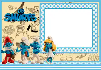 Η επιγραφή στην κορνίζα: Smurfs