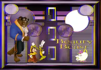 Η επιγραφή στην κορνίζα: Beauty and the beast Η επιγραφή στην κορνίζα: Beauty and the beast