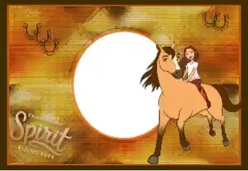 Η επιγραφή στην κορνίζα: Spirit riding free