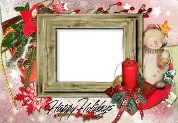 Η επιγραφή στην κορνίζα: Happy Holidays