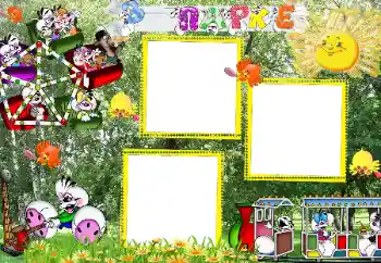 Η επιγραφή στην κορνίζα: В парке