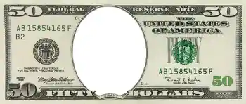 Η επιγραφή στην κορνίζα: 50 долларов