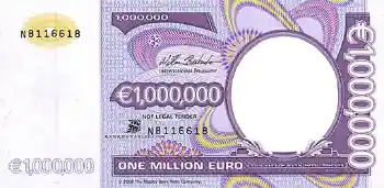 Η επιγραφή στην κορνίζα: Миллион евро.