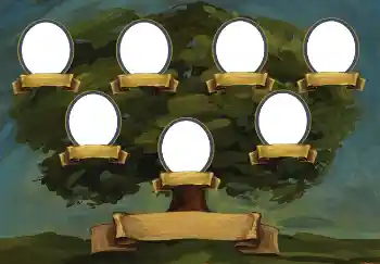 Η επιγραφή στην κορνίζα: I am. Father. Mother. Grandmother. Grandfather.