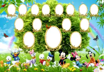 Η επιγραφή στην κορνίζα: I am. Father. Mother. Grandmother. Grandfather. Great-grandparents.