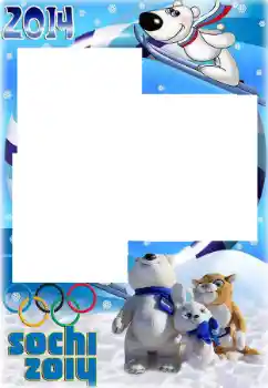 Η επιγραφή στην κορνίζα: Sochi 2014