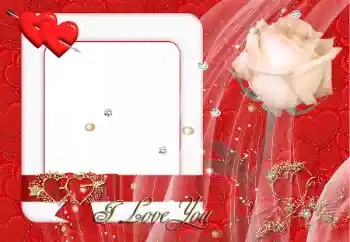 Η επιγραφή στην κορνίζα: I love you Η επιγραφή στην κορνίζα: I love you