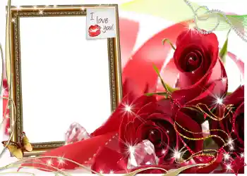 Η επιγραφή στην κορνίζα: I love you!