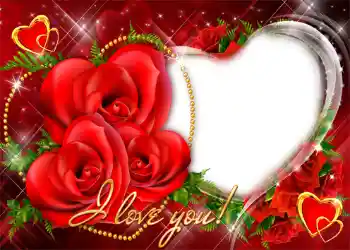 Η επιγραφή στην κορνίζα: I love you!