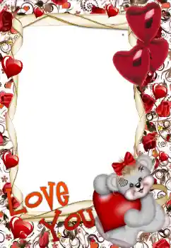 Η επιγραφή στην κορνίζα: I love you Η επιγραφή στην κορνίζα: I love you