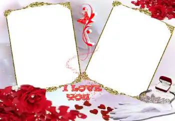 Η επιγραφή στην κορνίζα: I love you Η επιγραφή στην κορνίζα: I love you