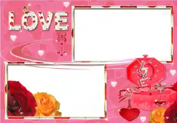 Η επιγραφή στην κορνίζα: LOVE Η επιγραφή στην κορνίζα: LOVE