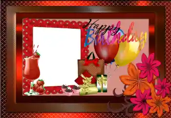 Η επιγραφή στην κορνίζα: Happy Birthday!