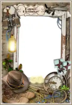 Η επιγραφή στην κορνίζα: Χαρούμενα γενέθλια!