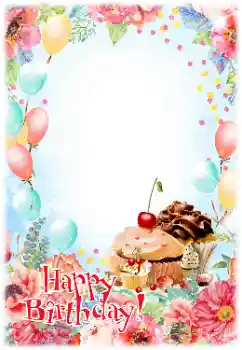 Η επιγραφή στην κορνίζα: Χαρούμενα γενέθλια! Η επιγραφή στην κορνίζα: Χαρούμενα γενέθλια!