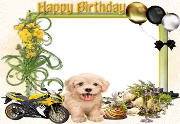 Η επιγραφή στην κορνίζα: Χαρούμενα γενέθλια!