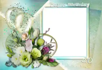 Η επιγραφή στην κορνίζα: Χαρούμενα γενέθλια!