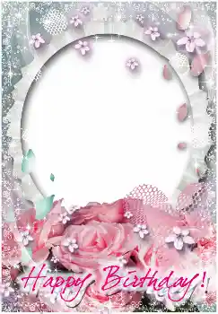 Η επιγραφή στην κορνίζα: Χαρούμενα γενέθλια!