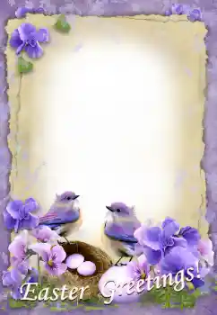 Η επιγραφή στην κορνίζα: Καλό Πάσχα!