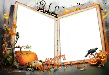 Η επιγραφή στην κορνίζα: Happy Halloween