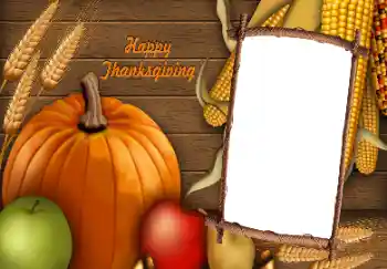 Η επιγραφή στην κορνίζα: Happy Thanksgiving