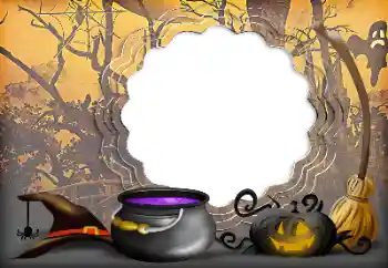 Η επιγραφή στην κορνίζα: Happy Halloween