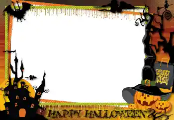 Η επιγραφή στην κορνίζα: Happy Halloween