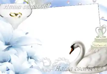Εφέ φωτογραφιών στην κατηγορία Κορνίζες για φωτογραφίες γάμου № 166419. Η επιγραφή στην κορνίζα: Ο γάμος μας